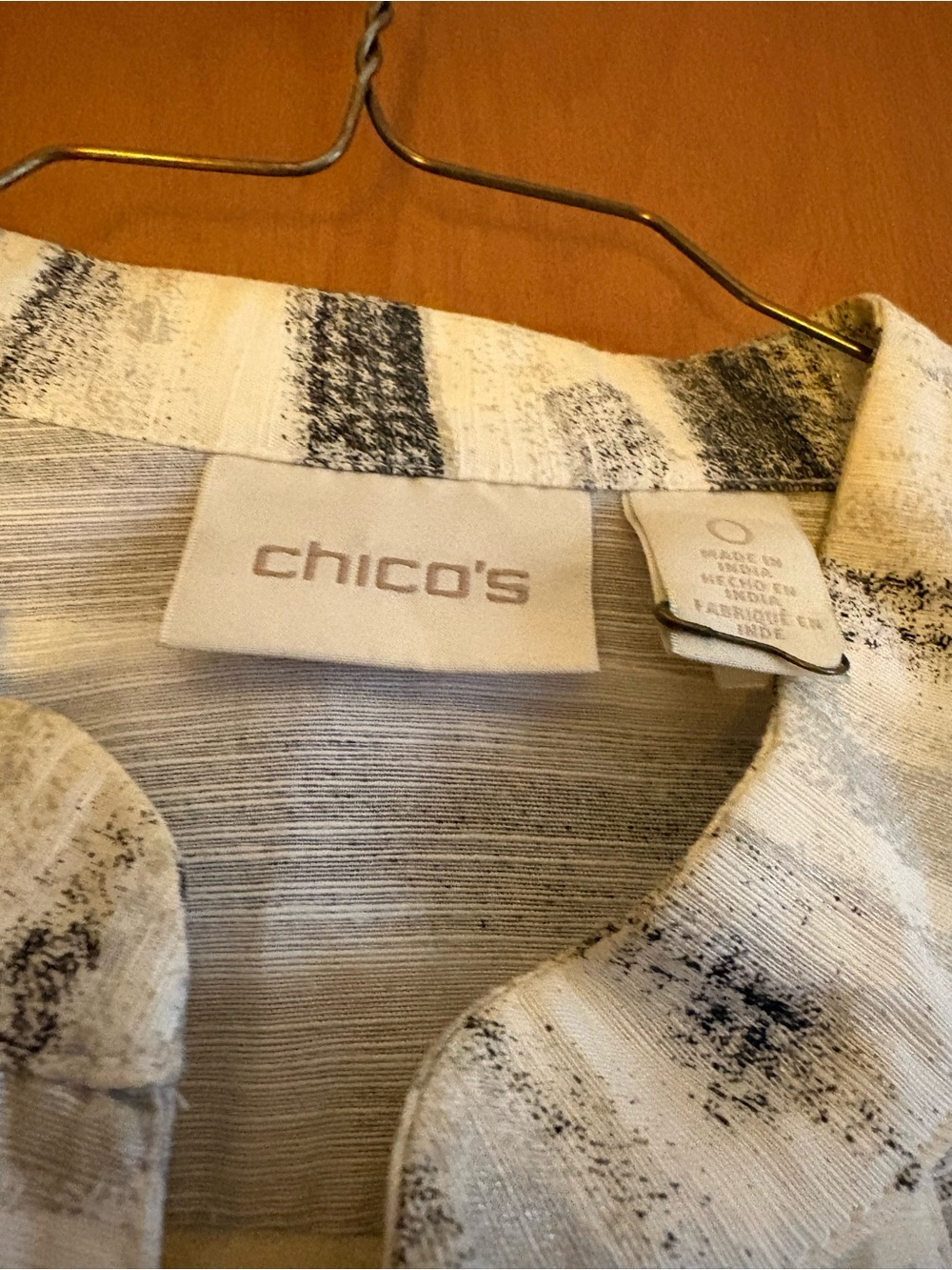 Chico's White and Black Textured Open Jacket - Picture 2 of 4